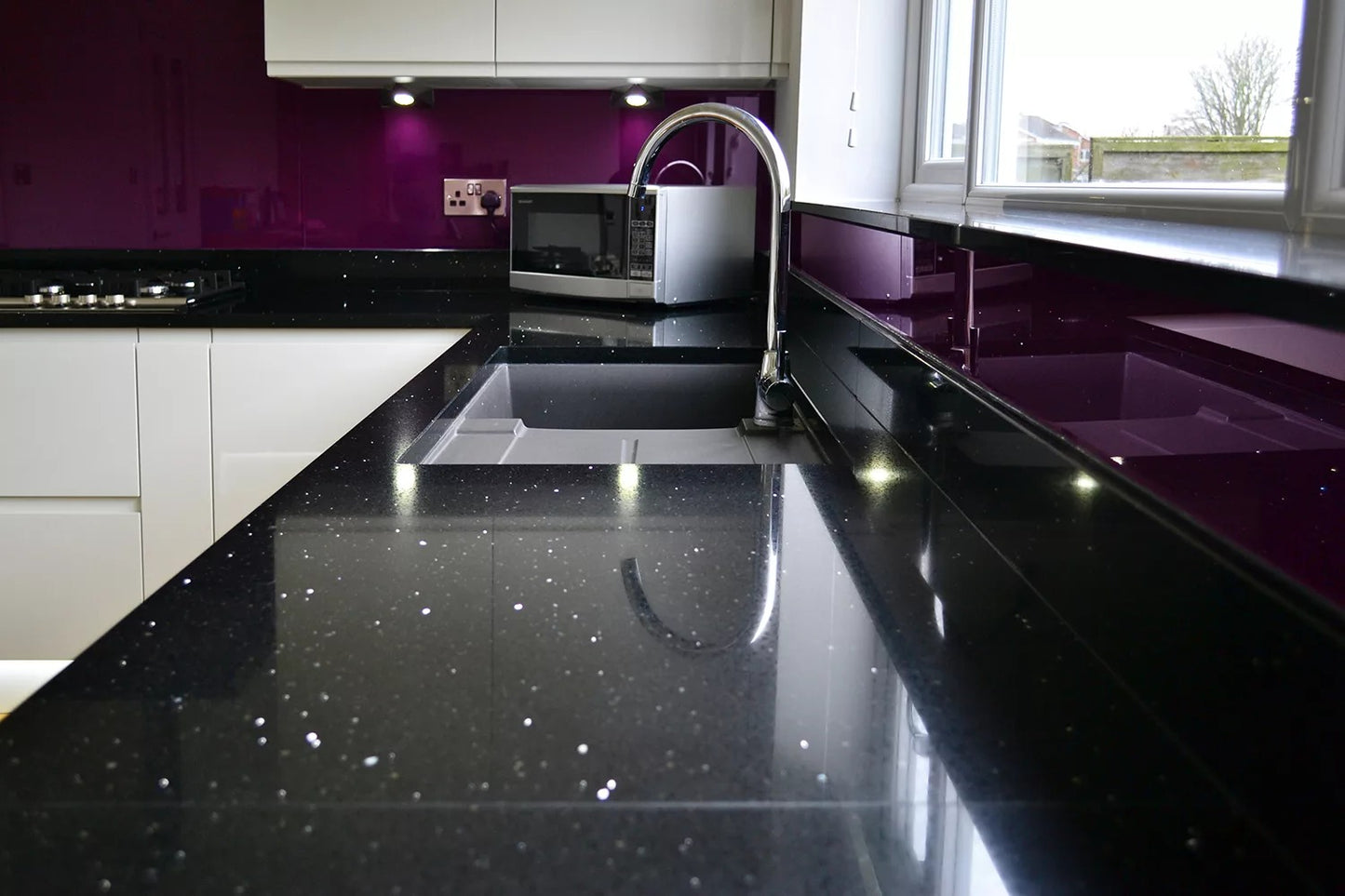 Quartz Worktop - Galaxy Black