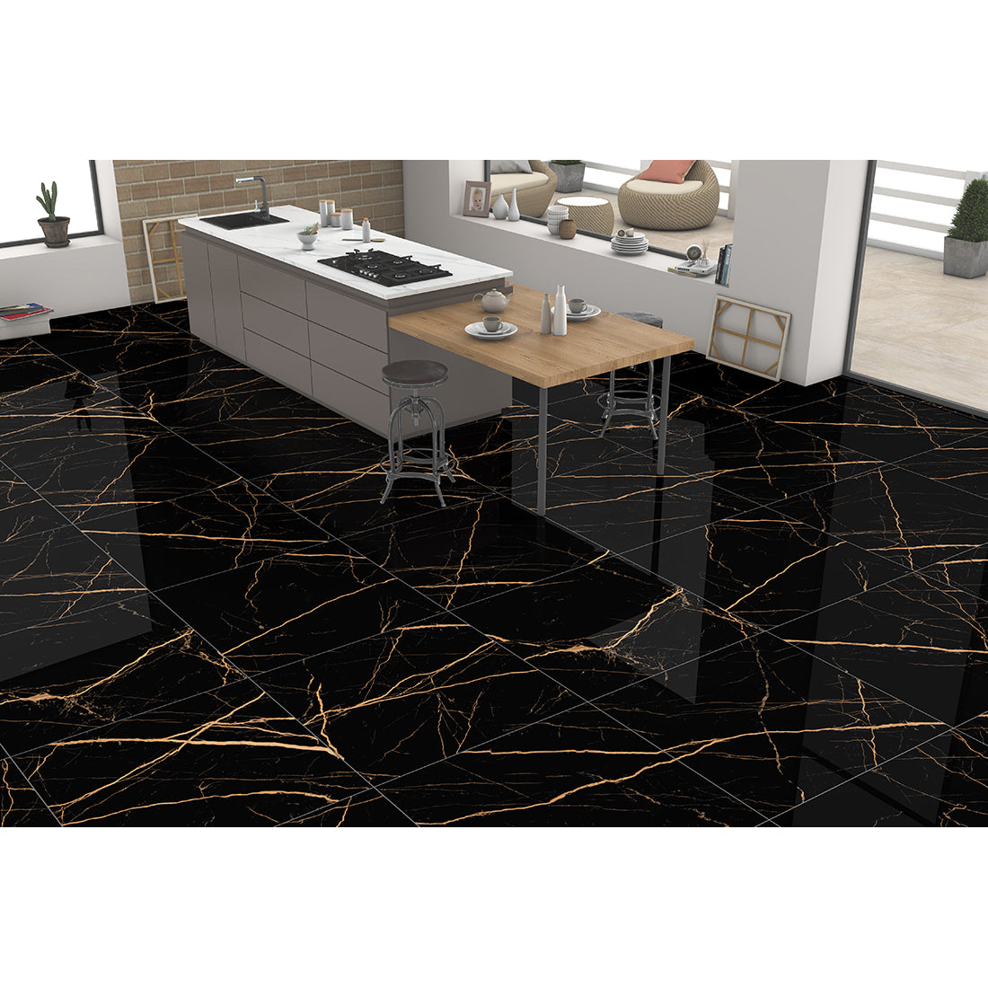 Tile - Atlantis Black Gold 60x120