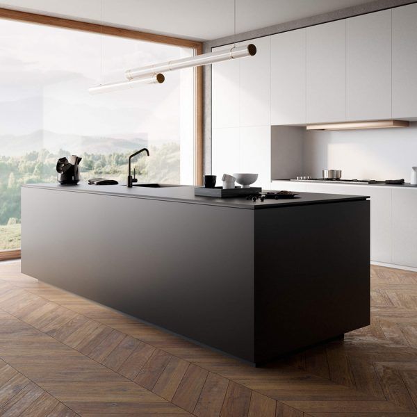 Black Natural 160x260 Porcelain Worktop
