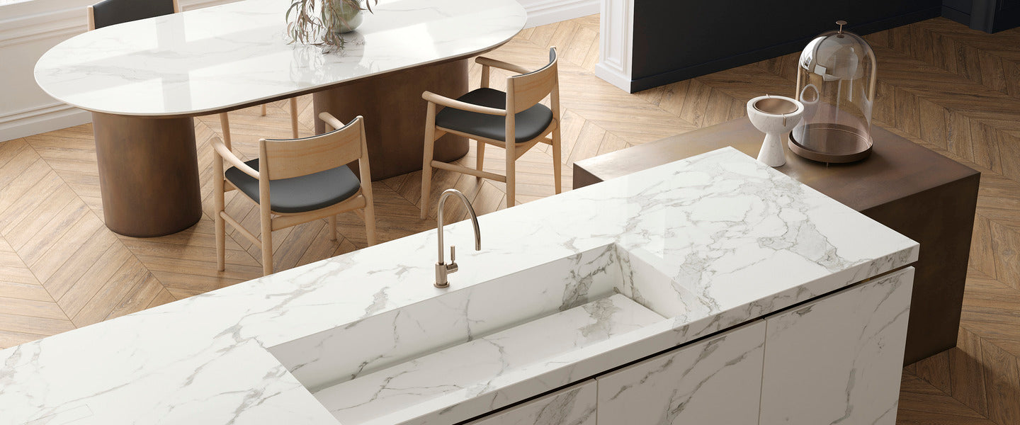 Quartz Worktop - Calacatta Light