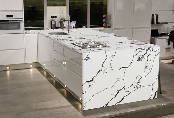 Quartz Worktop - Calacatta Sydney Black